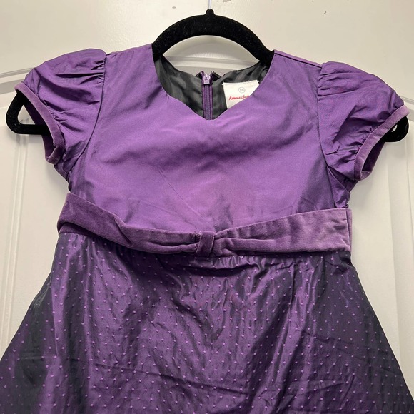 Hanna‎ Anderson Youth Girls Formal Crew Neck Ballgown Dress Size 100 Purple - Picture 2 of 5